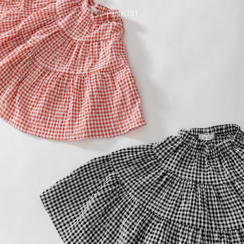 PINK151 - Korean Children Fashion - #Kfashion4kids - Check Cancan Skirt - 5