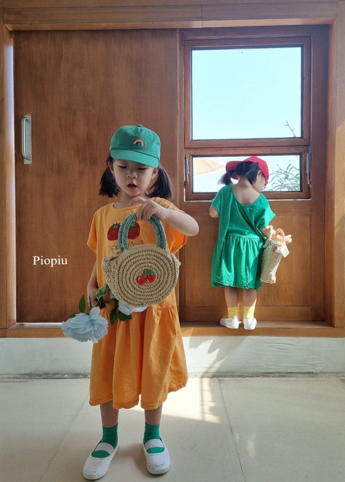 PIOPIU - Korean Children Fashion - #Kfashion4kids - Tomato One-piece - 12