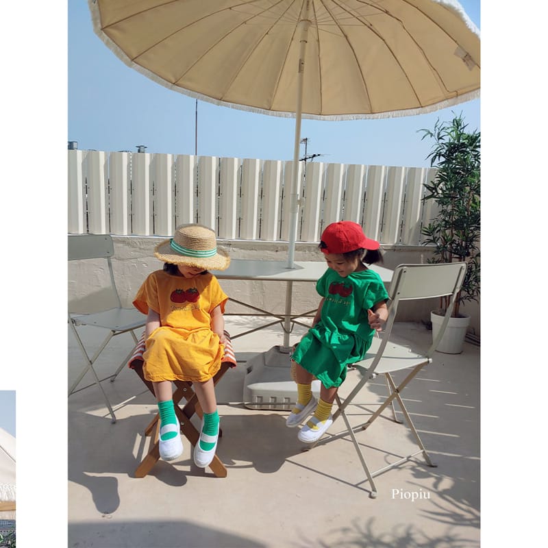 PIOPIU - Korean Children Fashion - #Kfashion4kids - Tomato One-piece - 4