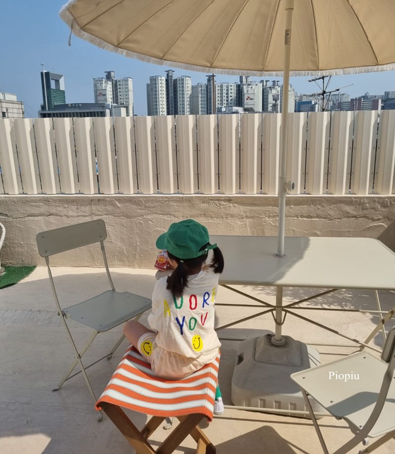 PIOPIU - Korean Children Fashion - #Kfashion4kids - Smile Top Bottom Set - 11