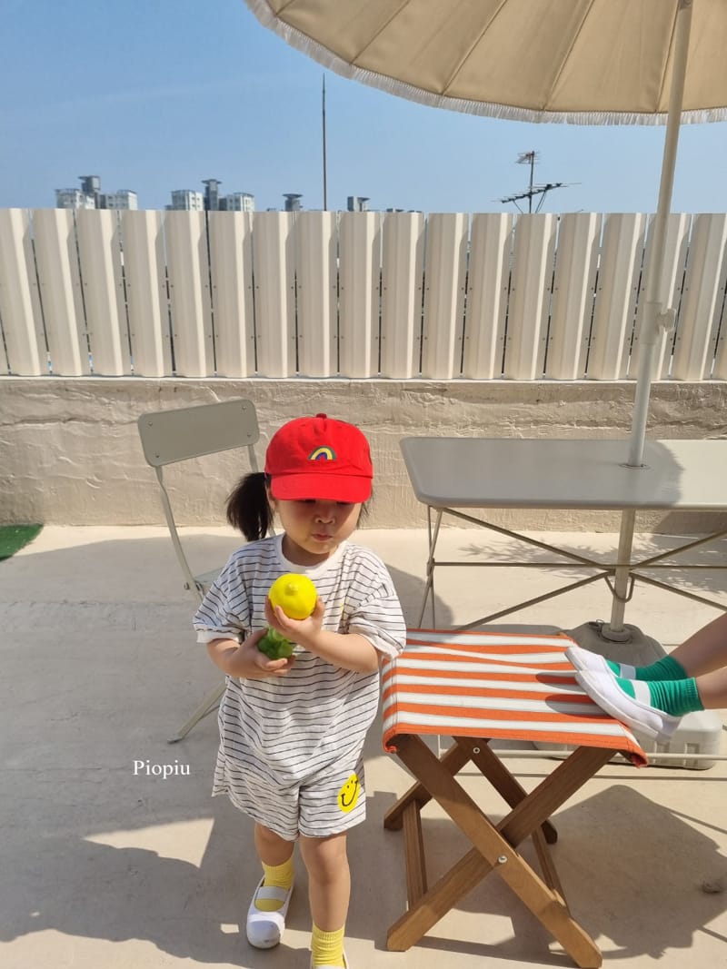 PIOPIU - Korean Children Fashion - #Kfashion4kids - Smile Top Bottom Set - 5