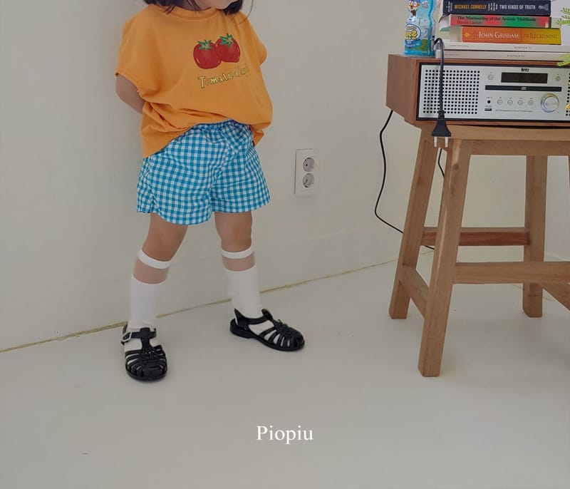 PIOPIU - Korean Children Fashion - #Kfashion4kids - Check Shorts