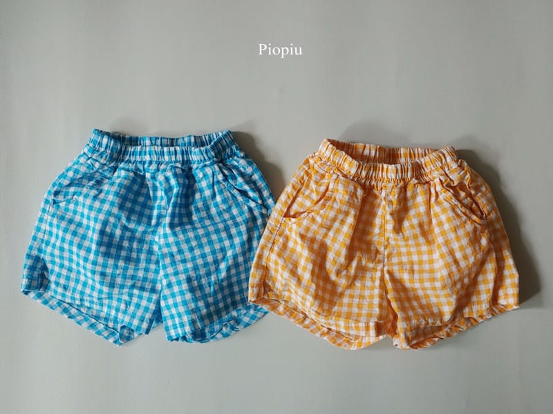 PIOPIU - Korean Children Fashion - #Kfashion4kids - Check Shorts - 3