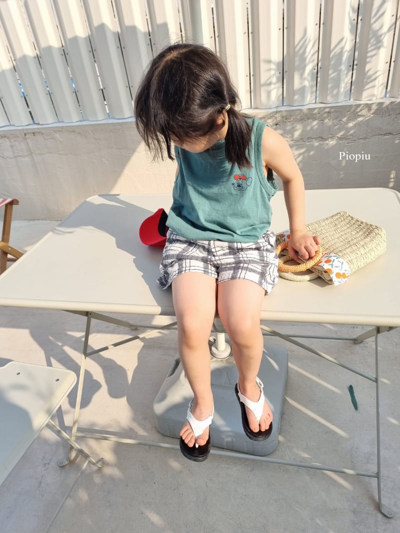 PIOPIU - Korean Children Fashion - #Kfashion4kids - Summer Check Shorts - 4