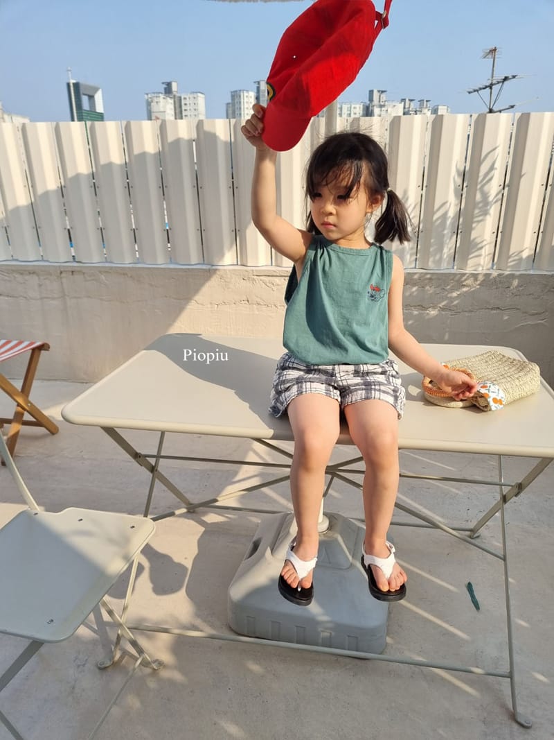 PIOPIU - Korean Children Fashion - #Kfashion4kids - Summer Check Shorts - 5