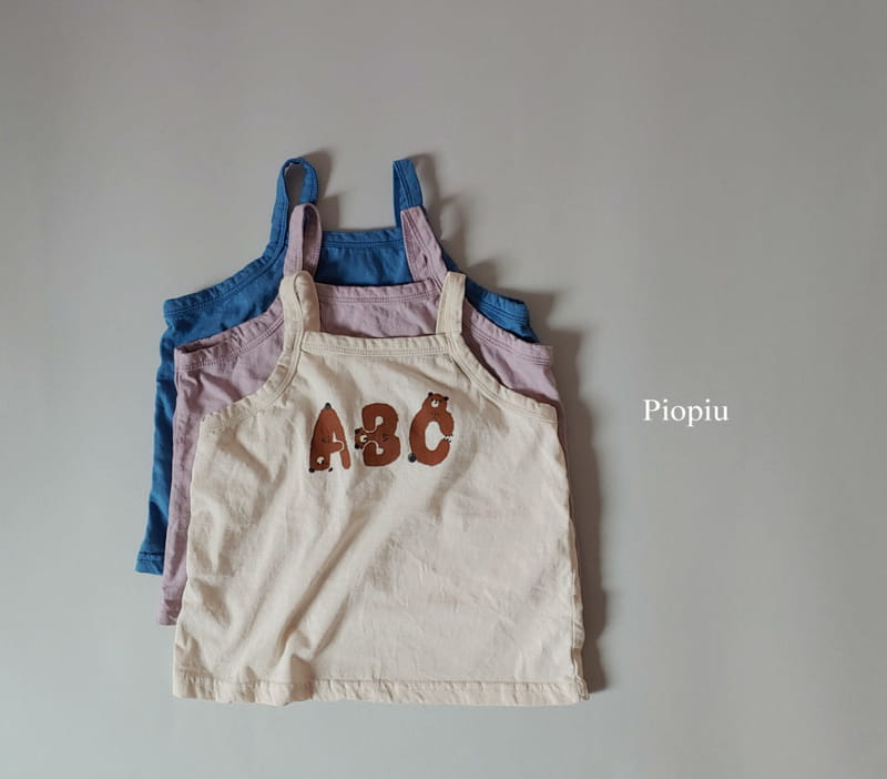 PIOPIU - Korean Children Fashion - #Kfashion4kids - Alphabet Sleeveless Tee - 2