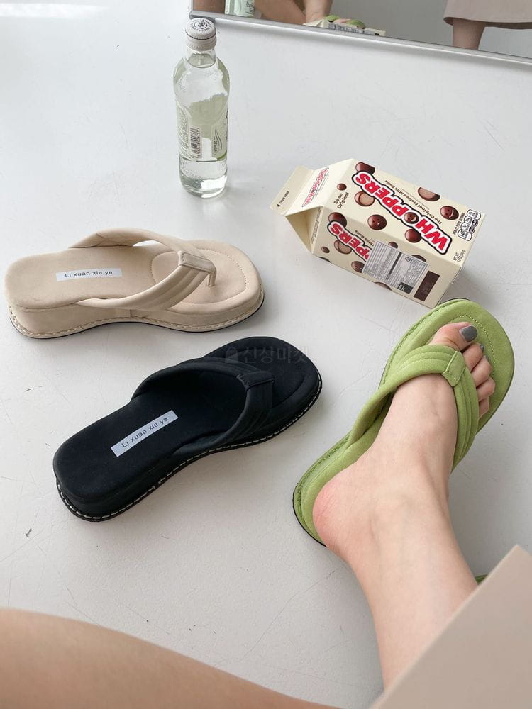 RUNAMARTIN - Korean Children Fashion - #Kfashion4kids - 6701 Wedge Flip Flop - 2