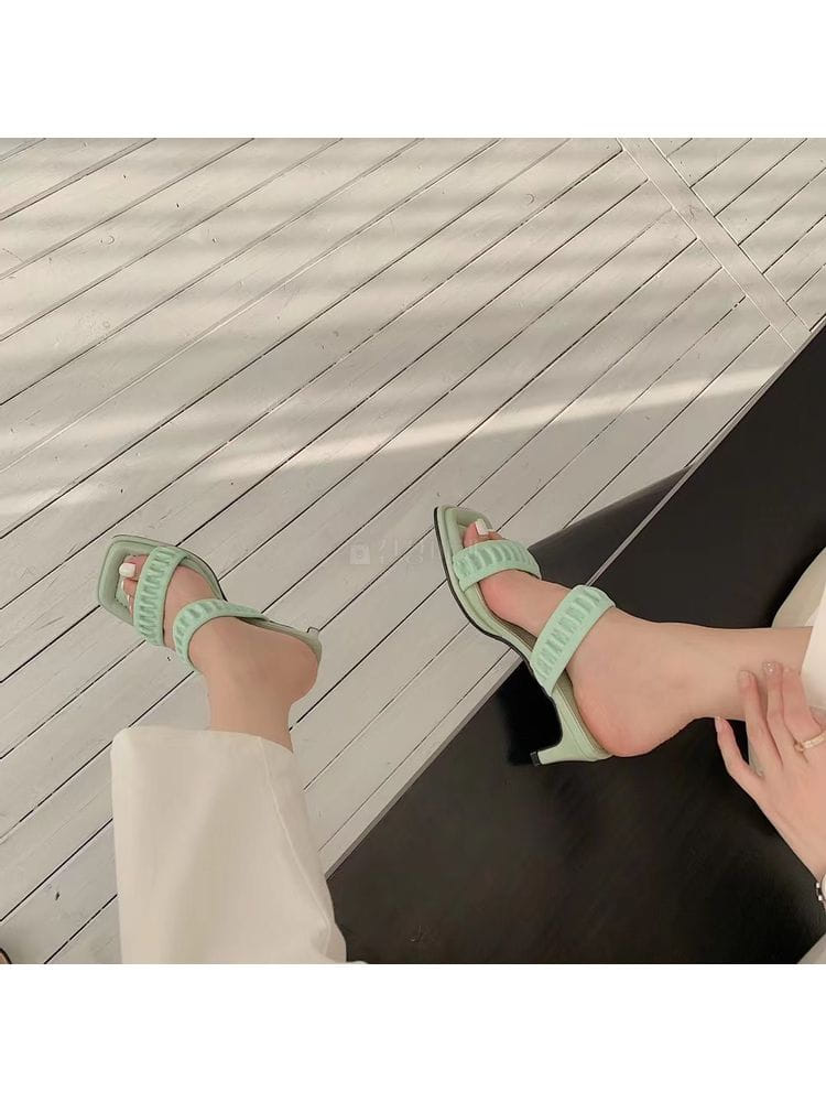 RUNAMARTIN - Korean Children Fashion - #Kfashion4kids - 739-3 Two Strap Shirring Banding Sandals