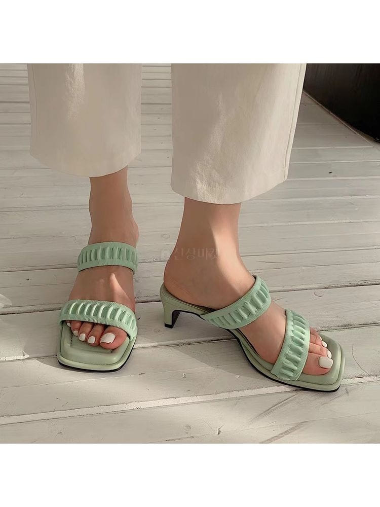 RUNAMARTIN - Korean Children Fashion - #Kfashion4kids - 739-3 Two Strap Shirring Banding Sandals - 2