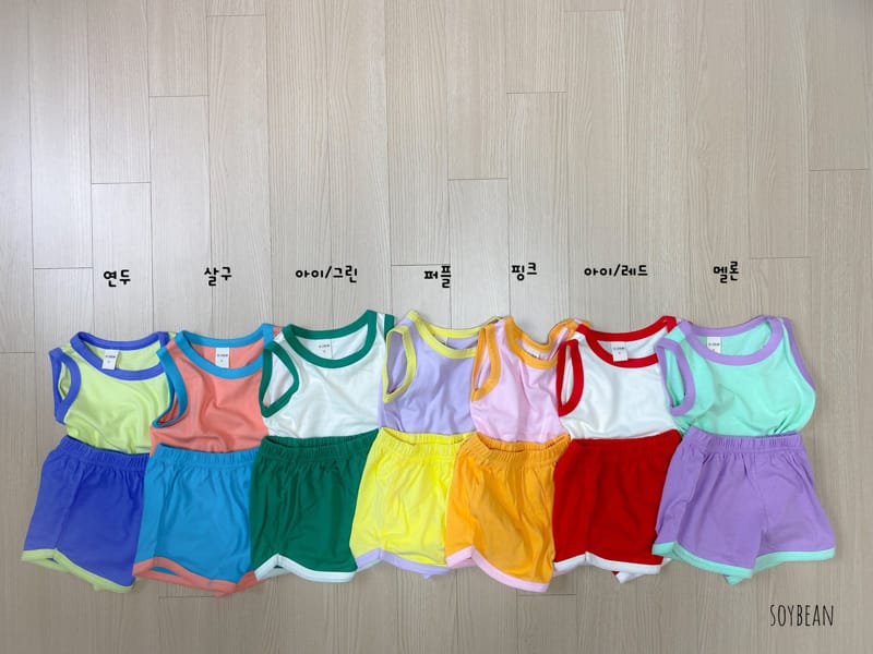 SOYBEAN - Korean Children Fashion - #Kfashion4kids - Sleeeveless Macaron Top Bottom Set - 10