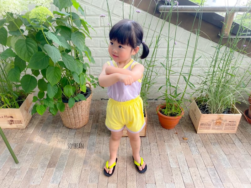 SOYBEAN - Korean Children Fashion - #Kfashion4kids - Sleeeveless Macaron Top Bottom Set - 2