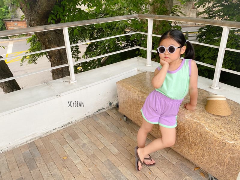 SOYBEAN - Korean Children Fashion - #Kfashion4kids - Sleeeveless Macaron Top Bottom Set - 3