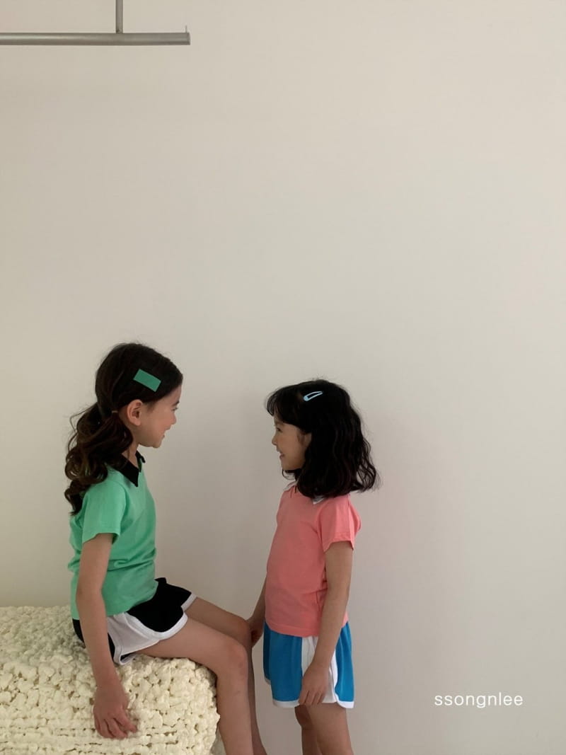 SSONGNLEE - Korean Children Fashion - #Kfashion4kids - Collar V Top Bottom Set - 3