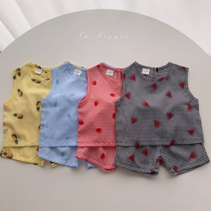 THE PEPPER - Korean Children Fashion - #Kfashion4kids - Fruit Top Bottom Set - 2