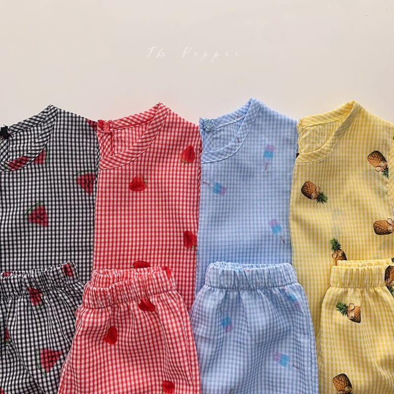 THE PEPPER - Korean Children Fashion - #Kfashion4kids - Fruit Top Bottom Set - 3