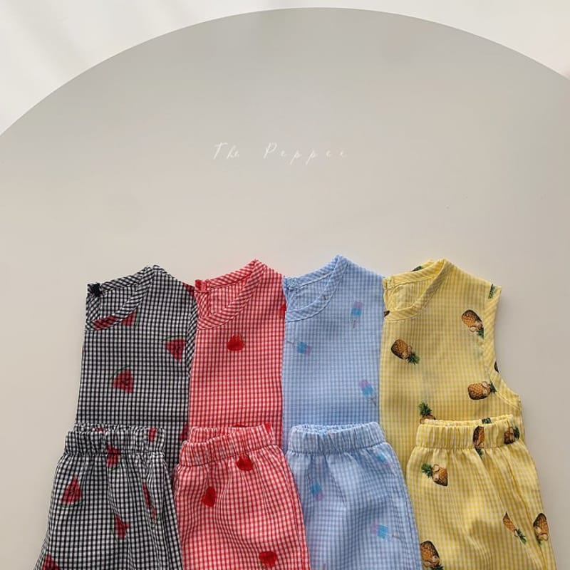 THE PEPPER - Korean Children Fashion - #Kfashion4kids - Fruit Top Bottom Set - 4
