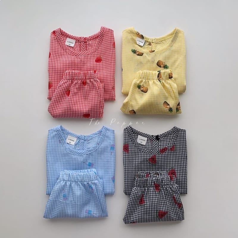 THE PEPPER - Korean Children Fashion - #Kfashion4kids - Fruit Top Bottom Set - 6