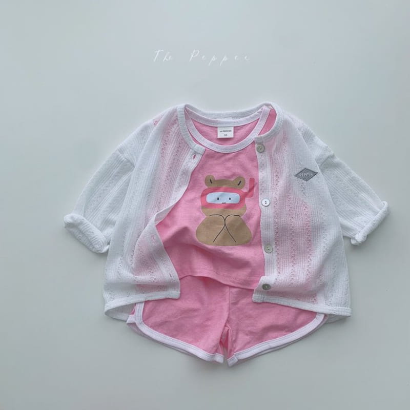 THE PEPPER - Korean Children Fashion - #Kfashion4kids - Bear Top Bottom Set - 10