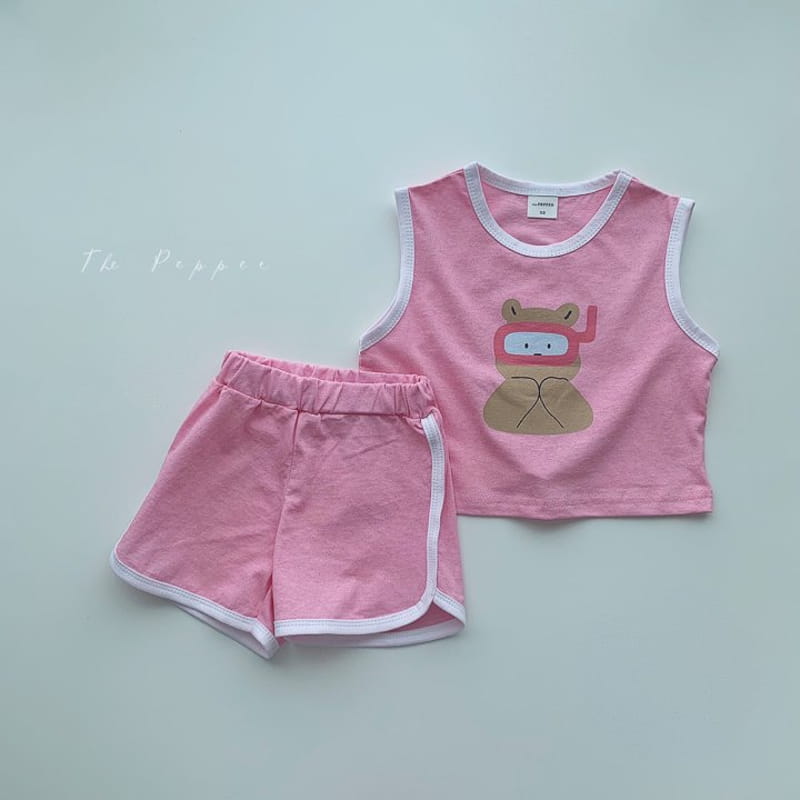 THE PEPPER - Korean Children Fashion - #Kfashion4kids - Bear Top Bottom Set - 11