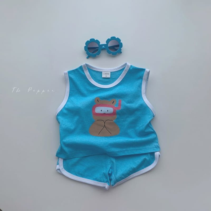 THE PEPPER - Korean Children Fashion - #Kfashion4kids - Bear Top Bottom Set - 3