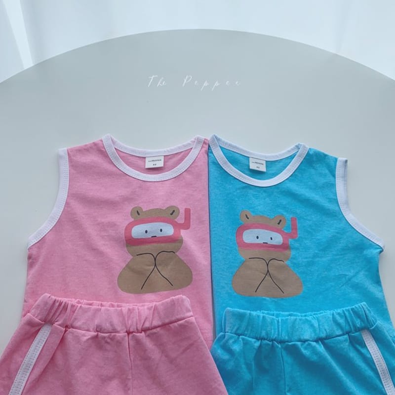 THE PEPPER - Korean Children Fashion - #Kfashion4kids - Bear Top Bottom Set - 5