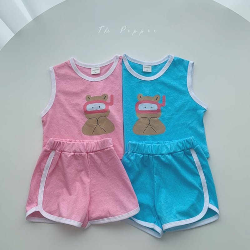 THE PEPPER - Korean Children Fashion - #Kfashion4kids - Bear Top Bottom Set - 7