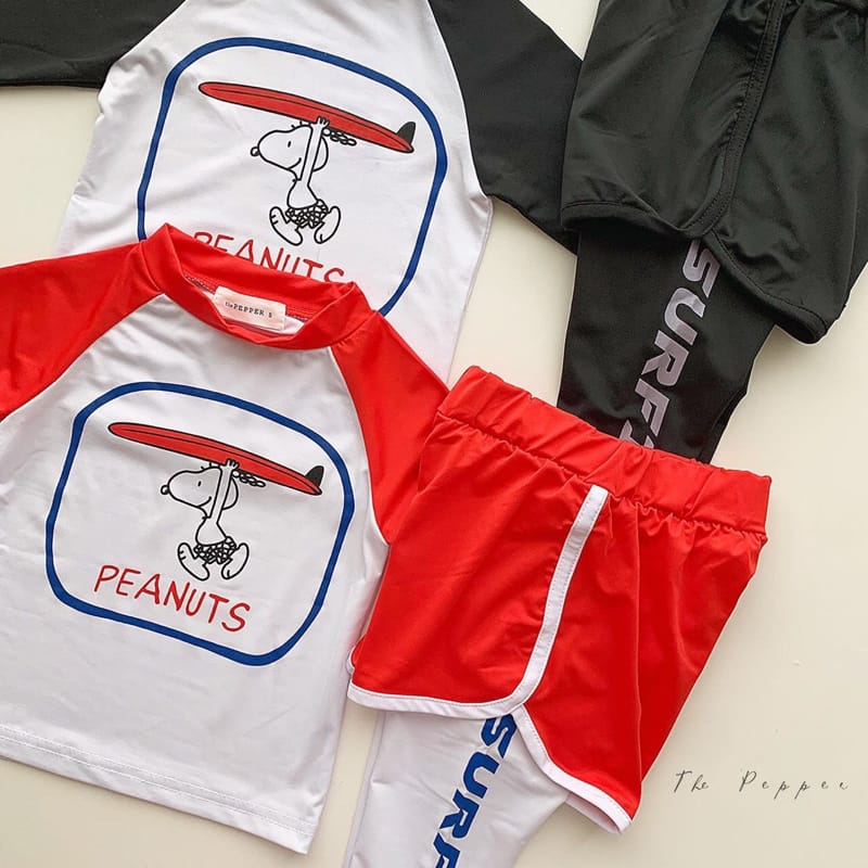 THE PEPPER - Korean Children Fashion - #Kfashion4kids - Rashguard Bottom Swimwear Set - 3