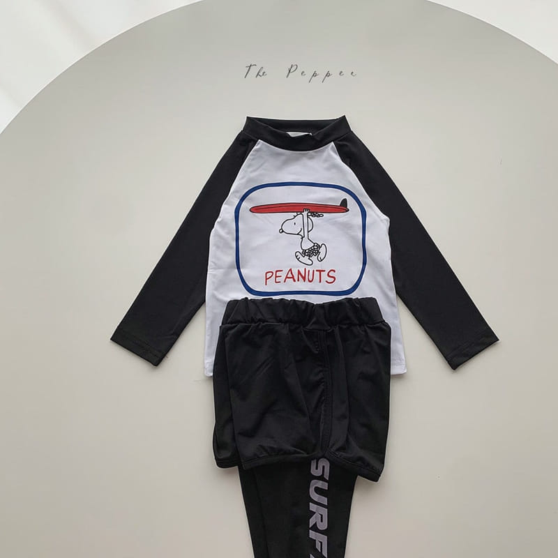 THE PEPPER - Korean Children Fashion - #Kfashion4kids - Rashguard Bottom Swimwear Set - 4