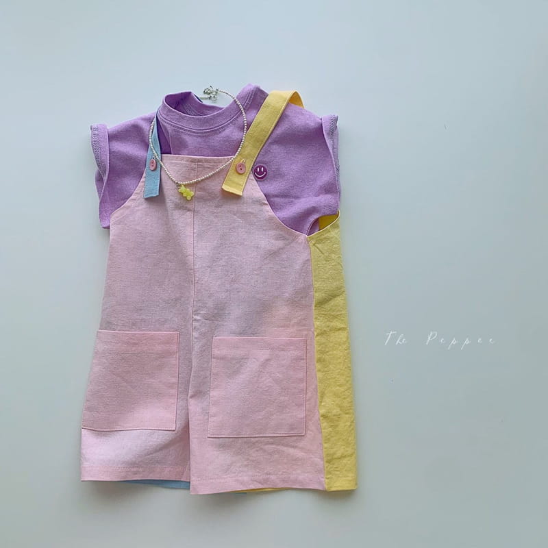 THE PEPPER - Korean Children Fashion - #Kfashion4kids - Color Cotton Candy Dungarees
