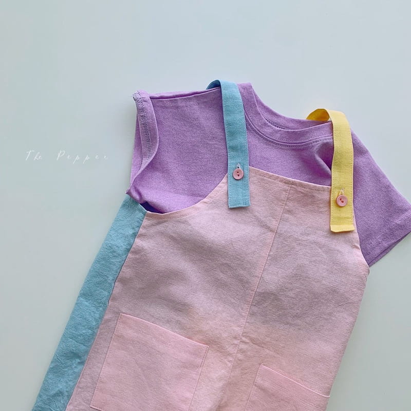 THE PEPPER - Korean Children Fashion - #Kfashion4kids - Color Cotton Candy Dungarees - 11