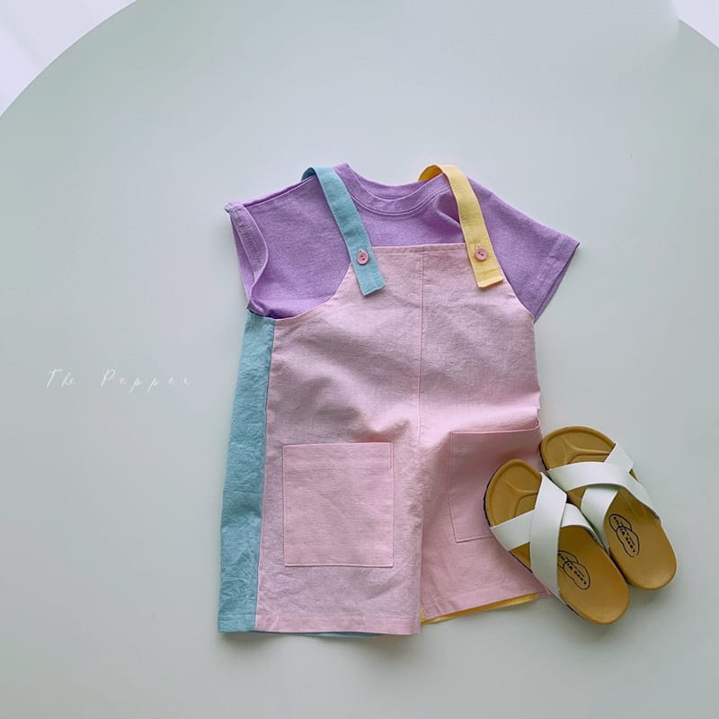 THE PEPPER - Korean Children Fashion - #Kfashion4kids - Color Cotton Candy Dungarees - 2