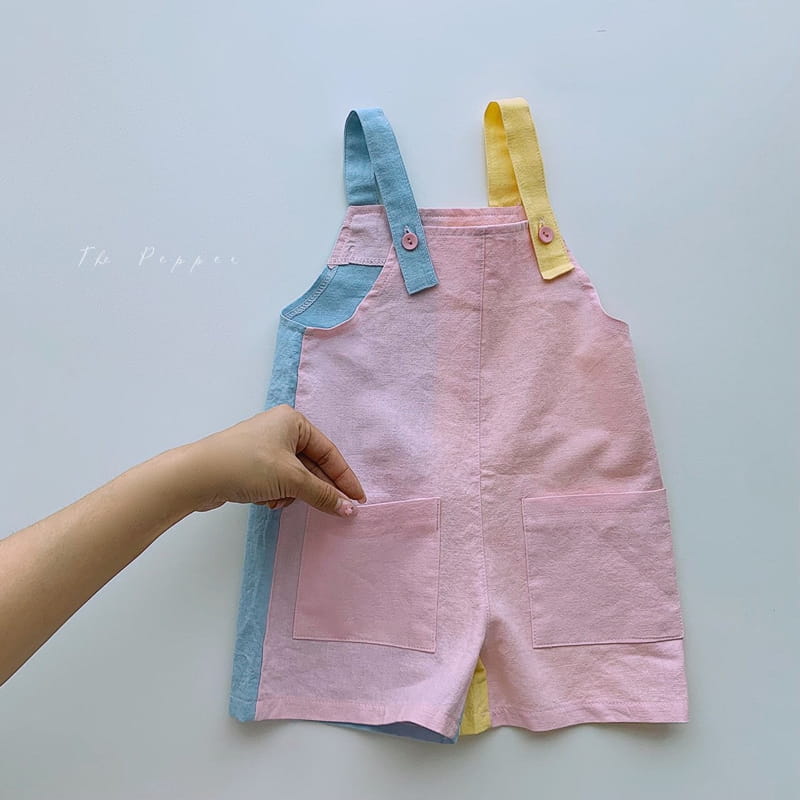 THE PEPPER - Korean Children Fashion - #Kfashion4kids - Color Cotton Candy Dungarees - 4