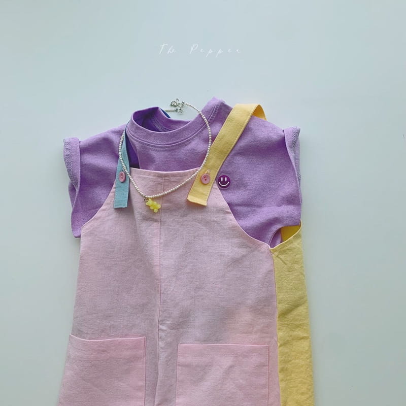 THE PEPPER - Korean Children Fashion - #Kfashion4kids - Color Cotton Candy Dungarees - 7