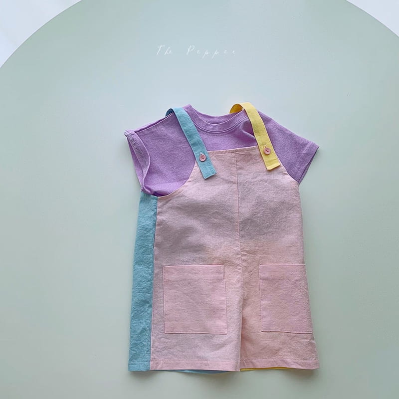 THE PEPPER - Korean Children Fashion - #Kfashion4kids - Color Cotton Candy Dungarees - 9