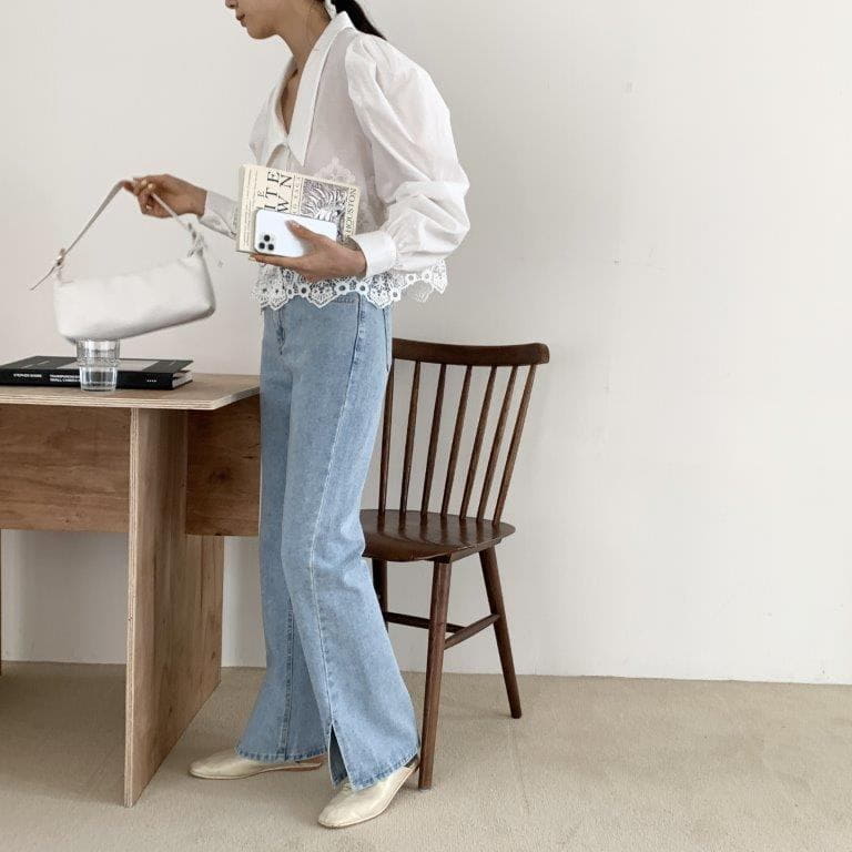 TIZZI - Korean Children Fashion - #Kfashion4kids - Slit Jeans