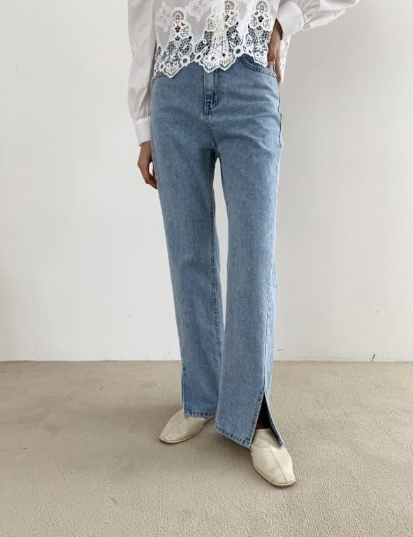 TIZZI - Korean Children Fashion - #Kfashion4kids - Slit Jeans - 3