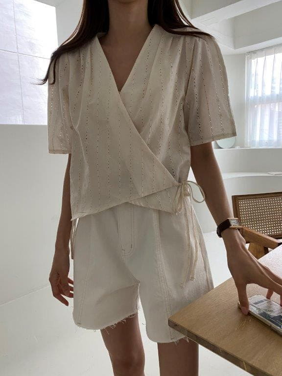 TIZZI - Korean Children Fashion - #Kfashion4kids - Cross Blouse - 2