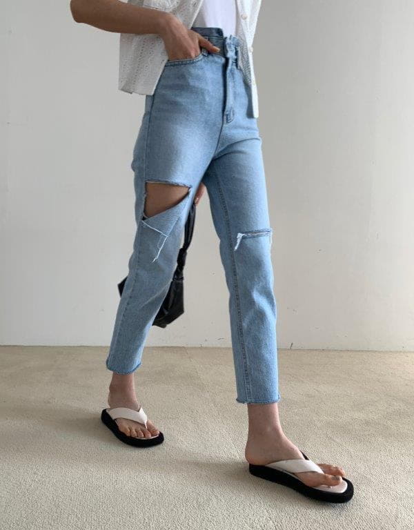 TIZZI - Korean Children Fashion - #Kfashion4kids - Scutting Jeans - 2