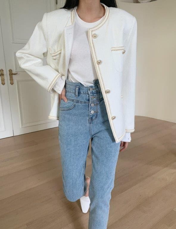 TIZZI - Korean Children Fashion - #Kfashion4kids - Slit Jeans