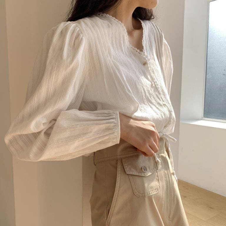 TIZZI - Korean Children Fashion - #Kfashion4kids - String Blouse - 4