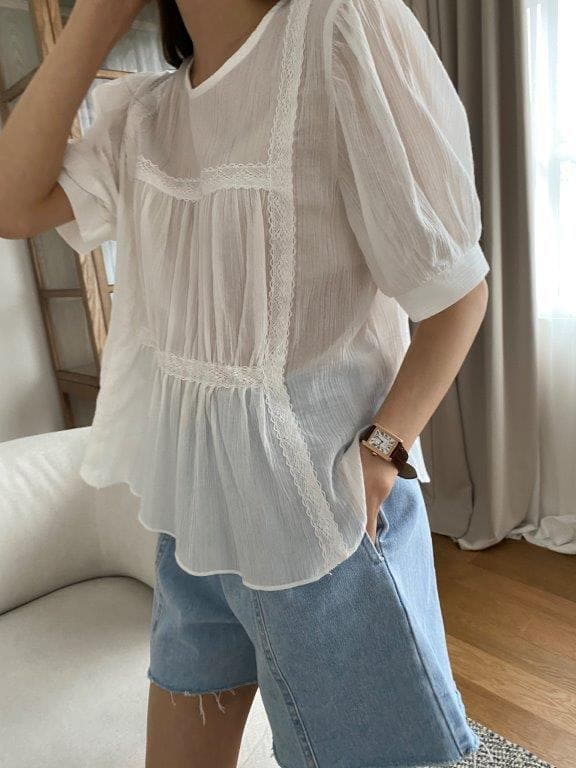 TIZZI - Korean Children Fashion - #Kfashion4kids - Bishop Blouse - 3