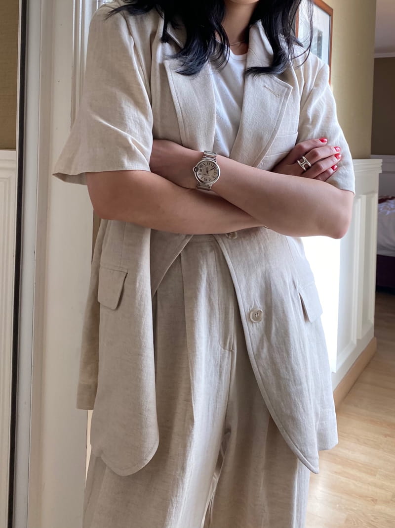 TWENTY FOUR SEVEN - Korean Children Fashion - #Kfashion4kids - Cold Linen Top Bottom Set - 3