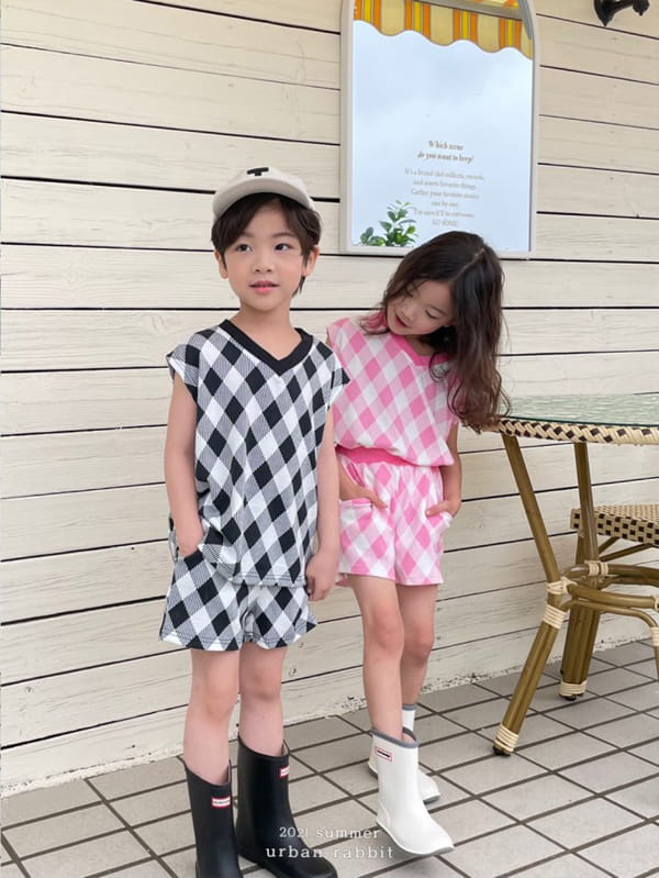 URBAN RABBIT - Korean Children Fashion - #Kfashion4kids - Wafel Top Bottom Set - 4