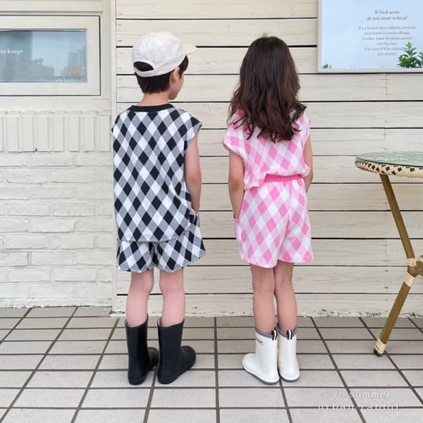 URBAN RABBIT - Korean Children Fashion - #Kfashion4kids - Wafel Top Bottom Set - 5
