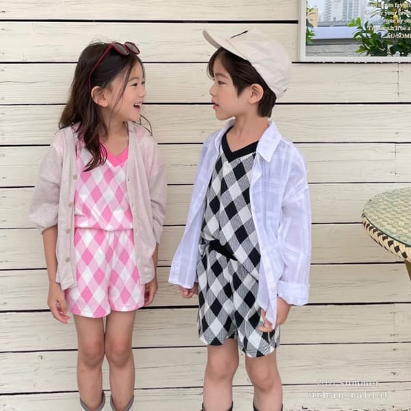 URBAN RABBIT - Korean Children Fashion - #Kfashion4kids - Wafel Top Bottom Set - 8