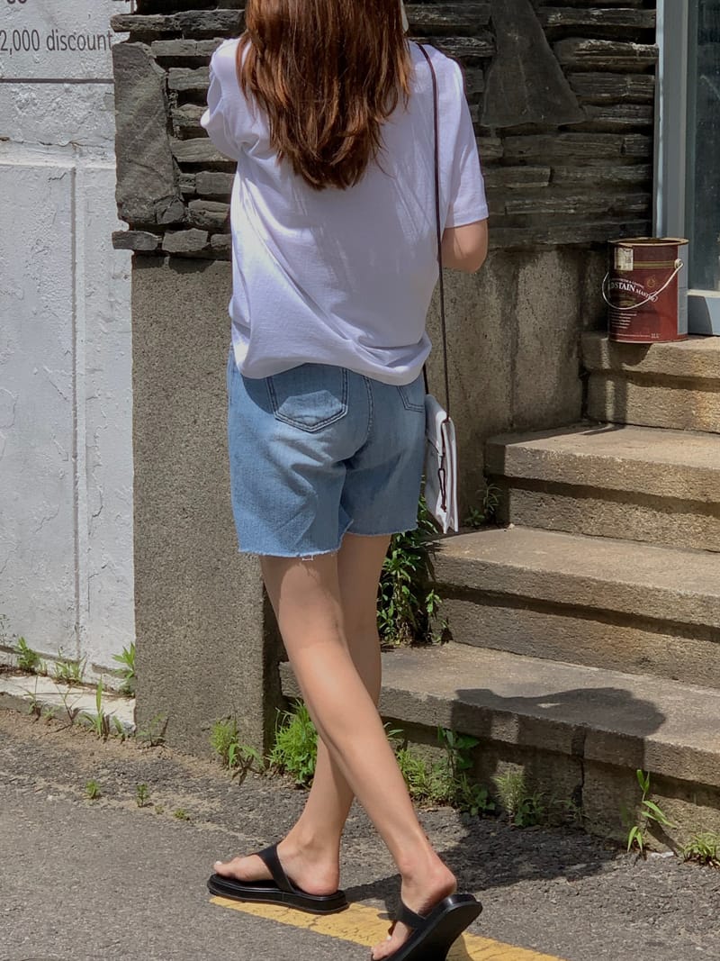 VINEYARD - Korean Children Fashion - #Kfashion4kids - Linen Denim Shorts - 3