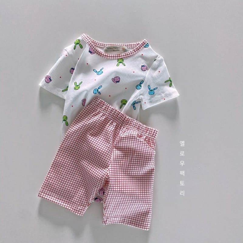 YELLOW FACTORY - Korean Children Fashion - #Kfashion4kids - Check Rabbit Pajamas - 11