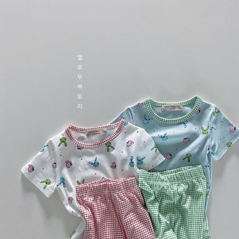 YELLOW FACTORY - Korean Children Fashion - #Kfashion4kids - Check Rabbit Pajamas - 4