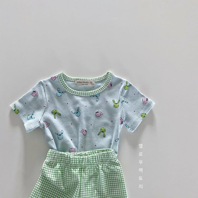 YELLOW FACTORY - Korean Children Fashion - #Kfashion4kids - Check Rabbit Pajamas - 9