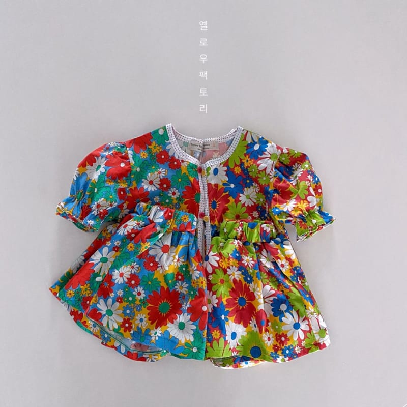 YELLOW FACTORY - Korean Children Fashion - #Kfashion4kids - Flowet Top Bottom Set - 11